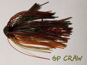 Ball Head Weedless Jig (5/16 oz, 3/8 oz & 7/16 oz) - Crawfish Patterns - Fireball Outdoor Products