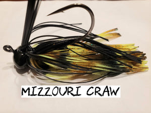 Ball Head Weedless Jig (5/16 oz, 3/8 oz & 7/16 oz) - Crawfish Patterns - Fireball Outdoor Products