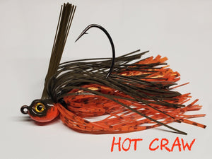 Ball Head Weedless Jig (5/16 oz, 3/8 oz & 7/16 oz) - Crawfish Patterns - Fireball Outdoor Products